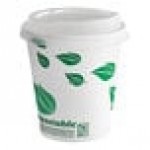 EcoChoice 10 oz. Leaf Print Compostable Paper Hot Cup and PLA Lid - 50/Case EcoChoice 10 oz. Leaf Print Compostable Paper Hot Cup and PLA Lid - 50/Case