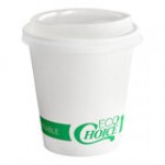 EcoChoice 10 oz. Leaf Print Compostable Paper Hot Cup and PLA Lid - 50/Case EcoChoice 10 oz. Leaf Print Compostable Paper Hot Cup and PLA Lid - 50/Case