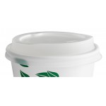 EcoChoice 10 oz. Leaf Print Compostable Paper Hot Cup and PLA Lid - 50/Case EcoChoice 10 oz. Leaf Print Compostable Paper Hot Cup and PLA Lid - 50/Case