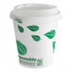 EcoChoice 10 oz. Leaf Print Compostable Paper Hot Cup and PLA Lid - 50/Case EcoChoice 10 oz. Leaf Print Compostable Paper Hot Cup and PLA Lid - 50/Case