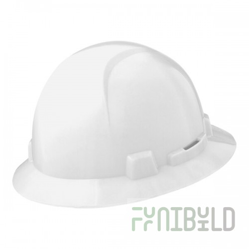 Lift Safety Briggs White 4-Point Ratchet Suspension Full Brim Hard Hat HBFE-7W