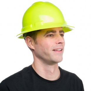 Cordova Duo Safety Hi-Vis Green Full-Brim Style Hard Hat with 4-Point Ratchet Suspension Cordova Duo Safety Hi-Vis Green Full-Brim Style Hard Hat with 4-Point Ratchet Suspension