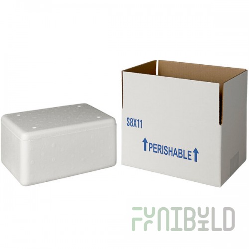 Insulated Shipping Box with Foam Cooler 9 1/4