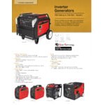 Mi-T-M Gasoline-Powered Portable Inverter Generator with Electric / Recoil Pull Start GEN-4000-IMM1E - 3,500/4,000W