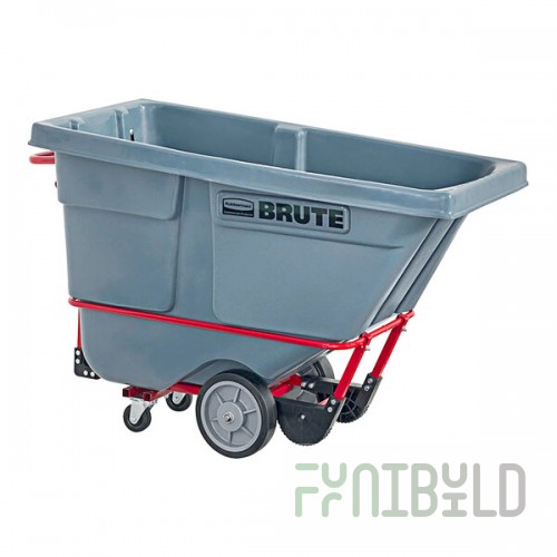Rubbermaid® 2192465 BRUTE Gray 0.5 Cubic Yard Heavy-Duty Tilt Truck / Trash Cart (1400 lb.)