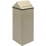Witt Industries 1411HTSL 21 Gallon Slate Gray Steel Decorative Trash Can with Swing Top Lid Witt Industries 1411HTSL 21 Gallon Slate Gray Steel Decorative Trash Can with Swing Top Lid