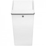 Witt Industries 1411HTSL 21 Gallon Slate Gray Steel Decorative Trash Can with Swing Top Lid Witt Industries 1411HTSL 21 Gallon Slate Gray Steel Decorative Trash Can with Swing Top Lid