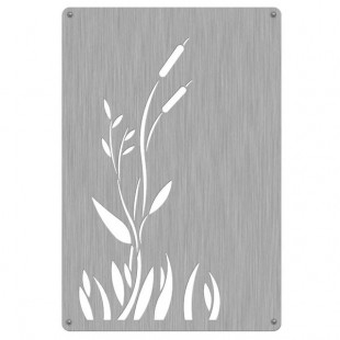 Commercial Zone 725529 Stainless Steel Replacement Panels with Cattail Design for 42 Gallon Trash and Recycling Bins - 4/Pack Commercial Zone 725529 Stainless Steel Replacement Panels with Cattail Design for 42 Gallon Trash and Recycling Bins - 4/Pack