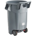 Rubbermaid® 2131929 BRUTE 44 Gallon Gray Wheeled Round Trash Can