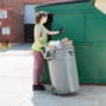 Rubbermaid® 2131929 BRUTE 44 Gallon Gray Wheeled Round Trash Can