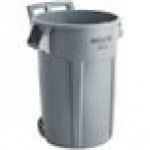 Rubbermaid® 2131929 BRUTE 44 Gallon Gray Wheeled Round Trash Can