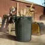Rubbermaid® 2131929 BRUTE 44 Gallon Gray Wheeled Round Trash Can
