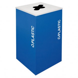 Ex-Cell Kaiser RC-KDSQ-PL RYX Kaleidoscope Collection Royal Blue Texture Square 24 Gallon Customizable Plastic Receptacle Ex-Cell Kaiser RC-KDSQ-PL RYX Kaleidoscope Collection Royal Blue Texture Square 24 Gallon Customizable Plastic Receptacle