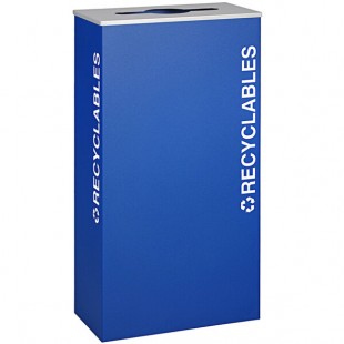 Ex-Cell Kaiser RC-KD17-R RYX Kaleidoscope XL Series Royal Blue Texture Rectangular 17 Gallon Customizable Recyclables Receptacle Ex-Cell Kaiser RC-KD17-R RYX Kaleidoscope XL Series Royal Blue Texture Rectangular 17 Gallon Customizable Recyclables Receptacle