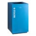 Lancaster Table & Seating 25 Gallon Blue Steel Square Decorative Recycling Bin with Open Top Lid Lancaster Table & Seating 25 Gallon Blue Steel Square Decorative Recycling Bin with Open Top Lid