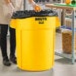 Rubbermaid® FG264360YEL BRUTE 44 Gallon Yellow Round Trash Can