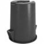 Carlisle 84104423 Bronco 44 Gallon Gray Round Trash Can Carlisle 84104423 Bronco 44 Gallon Gray Round Trash Can