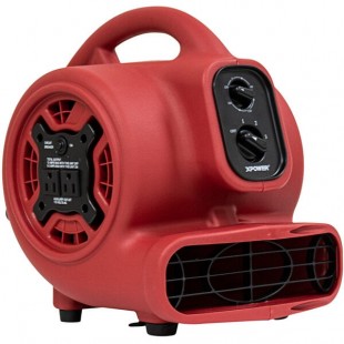 XPOWER P-230AT-Red 3-Speed Compact Air Mover with GFCI Power Outlets and Timer - 1/5 hp XPOWER P-230AT-Red 3-Speed Compact Air Mover with GFCI Power Outlets and Timer - 1/5 hp