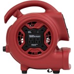XPOWER P-230AT-Red 3-Speed Compact Air Mover with GFCI Power Outlets and Timer - 1/5 hp XPOWER P-230AT-Red 3-Speed Compact Air Mover with GFCI Power Outlets and Timer - 1/5 hp