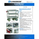 Lakeside 163422 Motorized Heavy-Duty 3-Shelf Utility Cart