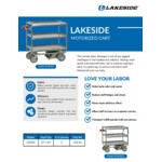 Lakeside 163422 Motorized Heavy-Duty 3-Shelf Utility Cart