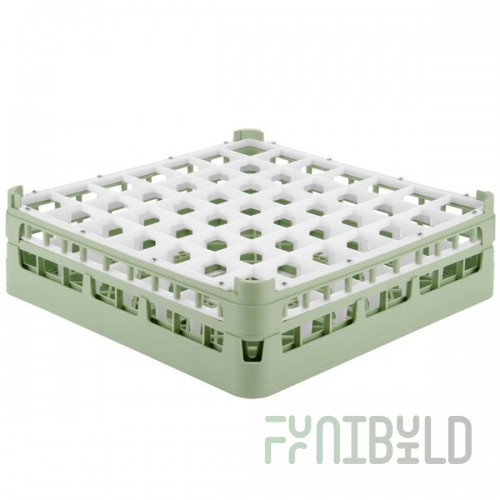 Vollrath 52722 Signature Full-Size Light Green 49-Compartment 4 5/16