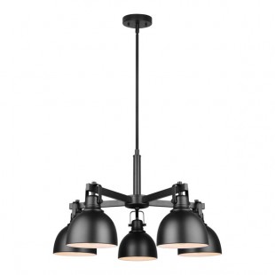 Canarm Polo Matte Black Farmhouse Chandelier - 120V, 60W