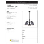 Canarm Polo Matte Black Farmhouse Chandelier - 120V, 60W