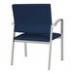 Lesro Newport Patriot Plus Imperial Blue Vinyl Oversized Guest Arm Chair with Silver Powder-Coated Steel Legs Lesro Newport Patriot Plus Imperial Blue Vinyl Oversized Guest Arm Chair with Silver Powder-Coated Steel Legs