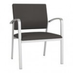 Lesro Newport Patriot Plus Imperial Blue Vinyl Oversized Guest Arm Chair with Silver Powder-Coated Steel Legs Lesro Newport Patriot Plus Imperial Blue Vinyl Oversized Guest Arm Chair with Silver Powder-Coated Steel Legs