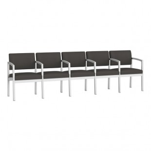 Lesro Lenox Steel Patriot Plus Charcoal Vinyl 5-Seat Sofa with Center Arms Lesro Lenox Steel Patriot Plus Charcoal Vinyl 5-Seat Sofa with Center Arms