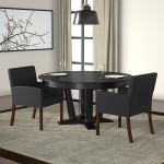 Boss B629M Black Box Arm Chair with Mahogany Finish