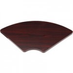 Boss B629M Black Box Arm Chair with Mahogany Finish