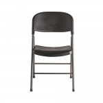 Lancaster Table & Seating Black Contoured Injection Molded Folding Chair with Charcoal Frame and Sage Gray Legs Lancaster Table & Seating Black Contoured Injection Molded Folding Chair with Charcoal Frame and Sage Gray Legs