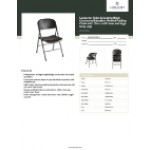 Lancaster Table & Seating Black Contoured Injection Molded Folding Chair with Charcoal Frame and Sage Gray Legs Lancaster Table & Seating Black Contoured Injection Molded Folding Chair with Charcoal Frame and Sage Gray Legs
