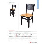 BFM Seating Polk Sand Black Steel Perforated Back Chair with Relic Farm House Melamine Seat BFM Seating Polk Sand Black Steel Perforated Back Chair with Relic Farm House Melamine Seat