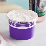 Choice 12 oz. Purple Paper Frozen Yogurt / Food Cup with Flat Lid - 50/Case Choice 12 oz. Purple Paper Frozen Yogurt / Food Cup with Flat Lid - 50/Case