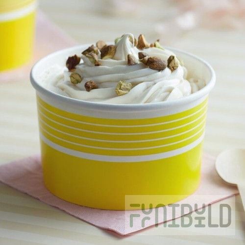 Choice 16 oz. Yellow Paper Frozen Yogurt / Soup / Food Cup - 1,000/Case