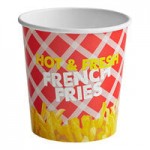 Choice Large 16 oz. Paper Scoop Cup with Newsprint Design - 50/Pack Choice Large 16 oz. Paper Scoop Cup with Newsprint Design - 50/Pack