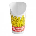 Choice Large 16 oz. Paper Scoop Cup with Newsprint Design - 50/Pack Choice Large 16 oz. Paper Scoop Cup with Newsprint Design - 50/Pack