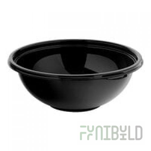Fineline 5032-BK Super Bowl 32 oz. Black PET Plastic Bowl - 100/Case