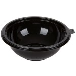Fineline 5032-BK Super Bowl 32 oz. Black PET Plastic Bowl - 100/Case
