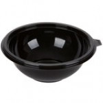 Fineline 5032-BK Super Bowl 32 oz. Black PET Plastic Bowl - 100/Case