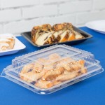 Fineline 9293-L Flairware Clear PET Plastic Serving Tray Dome Tray Lid - 48/Case