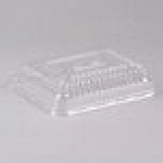 Fineline 9293-L Flairware Clear PET Plastic Serving Tray Dome Tray Lid - 48/Case