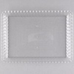 Fineline 9293-L Flairware Clear PET Plastic Serving Tray Dome Tray Lid - 48/Case
