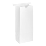 Choice 1 lb. White Customizable Paper Coffee Bag with Reclosable Tin Tie - 1,000/Case