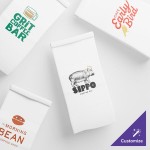 Choice 1 lb. White Customizable Paper Coffee Bag with Reclosable Tin Tie - 1,000/Case