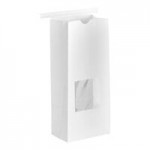 Choice 1 lb. White Customizable Paper Coffee Bag with Reclosable Tin Tie - 1,000/Case