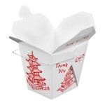 Fold-Pak 26WHPAGODM 26 oz. Pagoda Chinese / Asian Paper Take-Out Container with Wire Handle - 500/Case Fold-Pak 26WHPAGODM 26 oz. Pagoda Chinese / Asian Paper Take-Out Container with Wire Handle - 500/Case